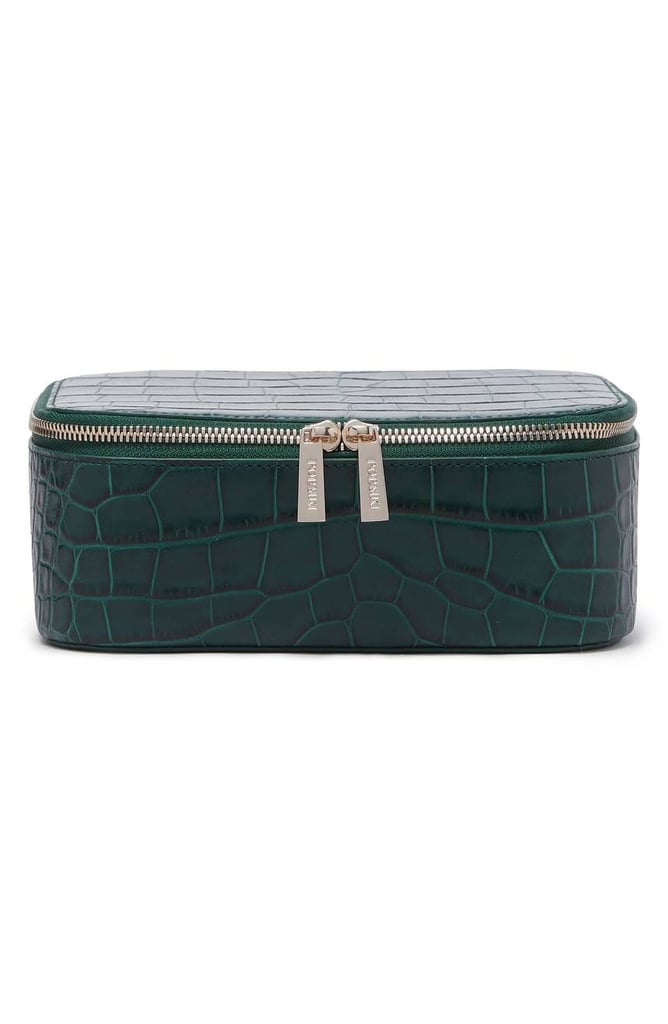 Pop & Suki Bigger Croc Embossed Leather Makeup Case
