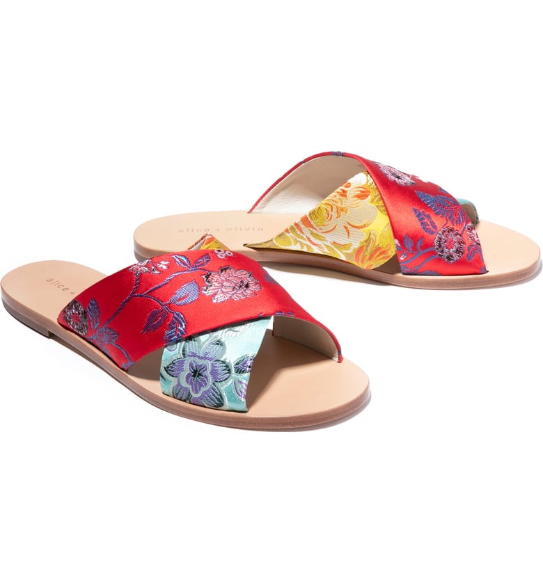 Alice + Olivia Harrieta Floral Slide Sandals