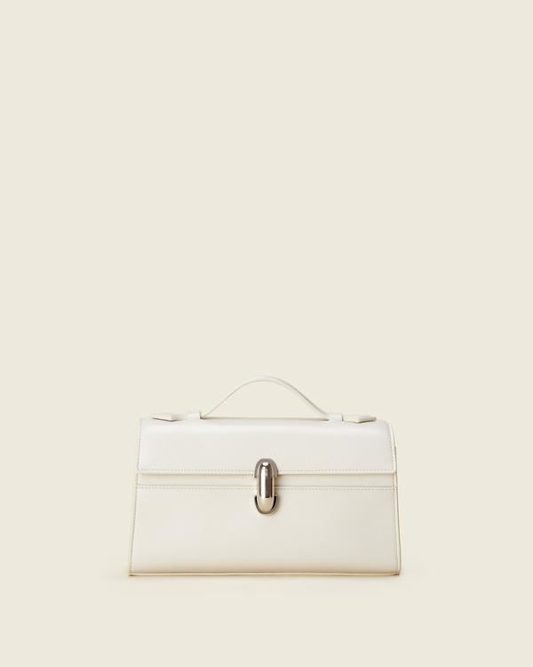 Savette Symmetry Pochette in Ivory Leather