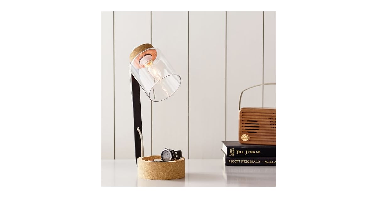 Cork and Glass Task Lamp | Best Dorm Essentials From Pottery Barn ...