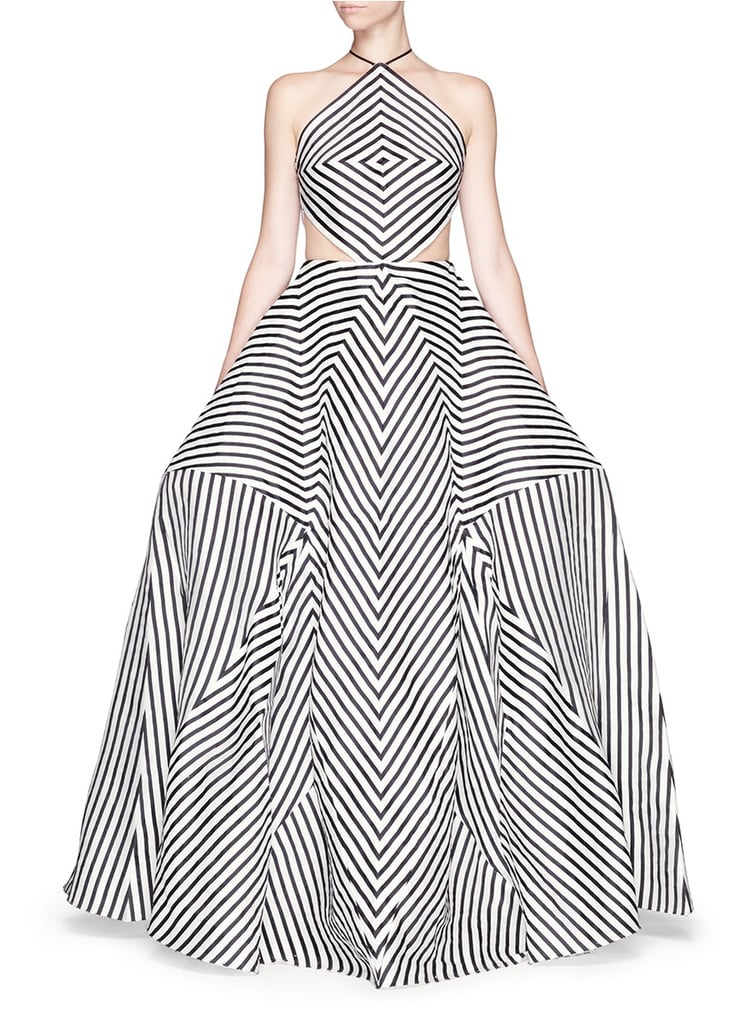Rosie Assoulin 'La Scarpa' Cutout Stripe Organza Gown ($11,980)