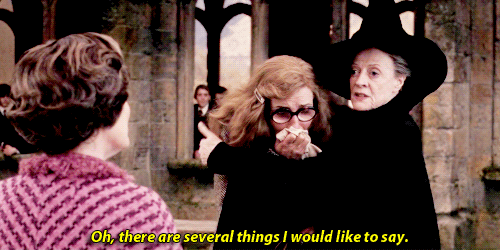 When she stuck up for Trelawney . . .  even though she kind of didn't like Trelawney.