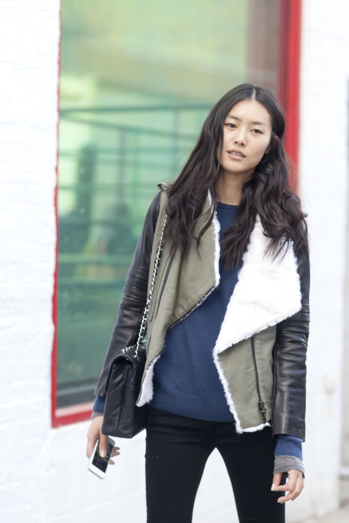 A shearling-lined jacket provided as much warmth as it did style.
A shearling-lined jacket provided as much warmth as it did style.