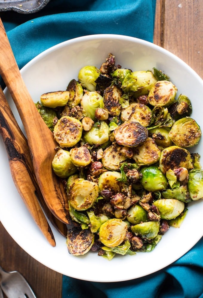 Sautéed Brussels Sprouts With Mustard and Hazelnuts