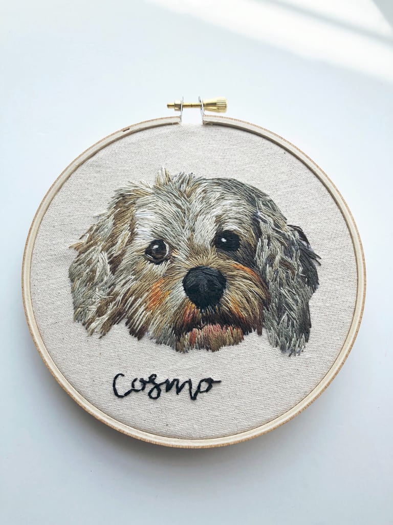 Embroidered Pet Portraits on Etsy POPSUGAR Family Photo 10