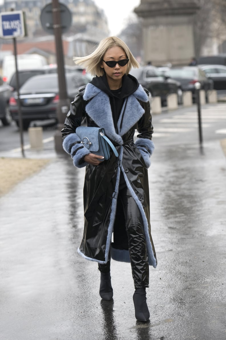 Pair Your Sock Boots With Leather Pants and a Matching Coat