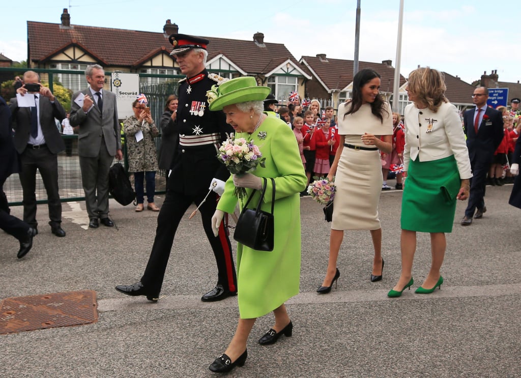 Queen Elizabeth II and Meghan Markle Cheshire Visit Pictures