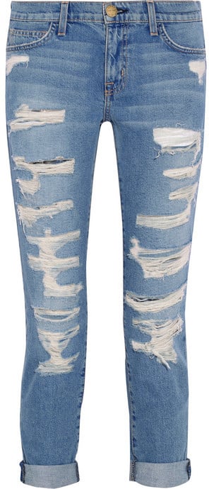 Current/Elliott The Fling distressed mid-rise boyfriend jeans ($270)