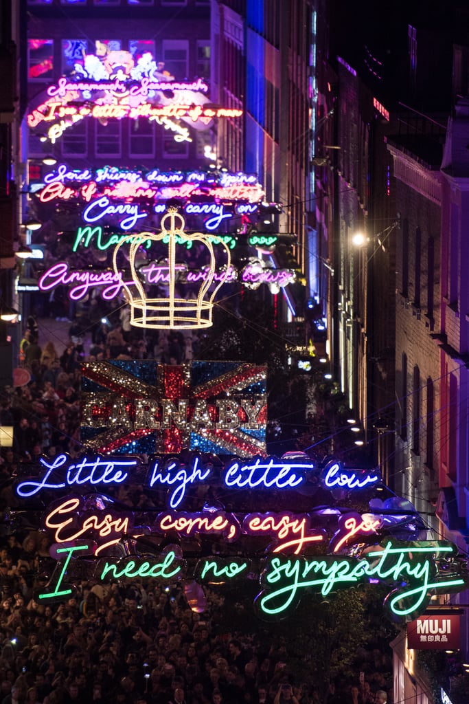 Queen Bohemian Rhapsody Lights on Carnaby Street in London