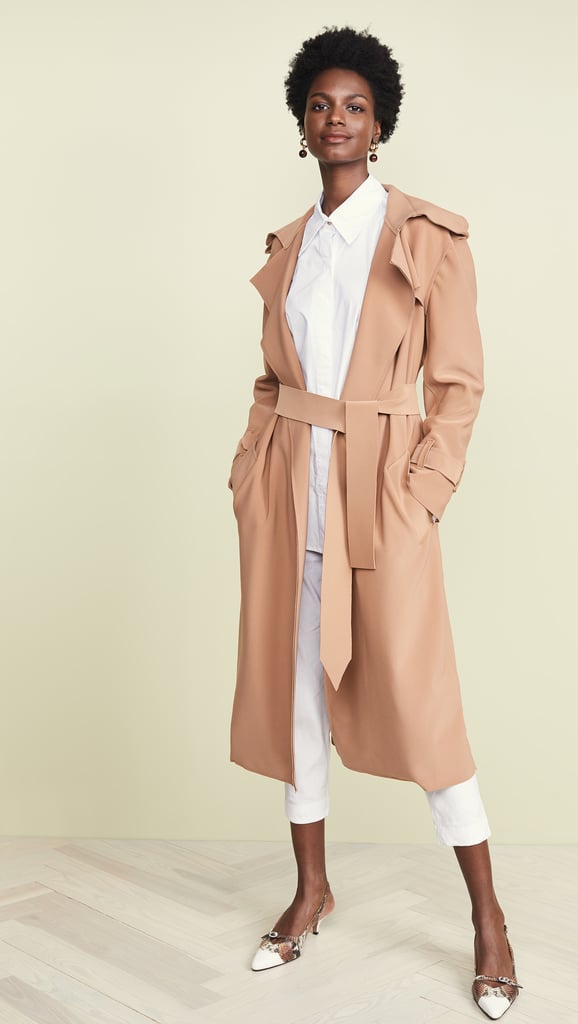 Norma Kamali Double Breasted Trench Coat