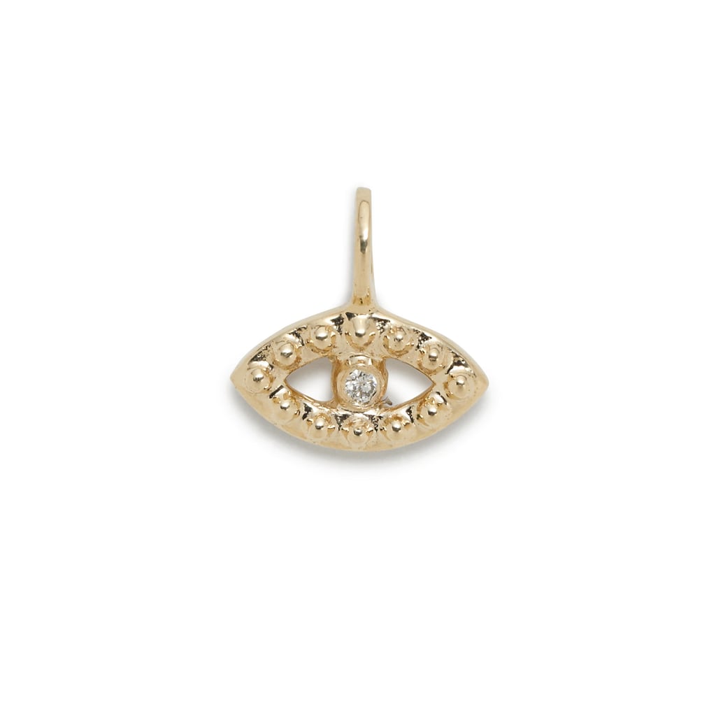 Jennifer Fisher For J.Crew 10k Gold Evil Eye With White Diamond Charm ($330)