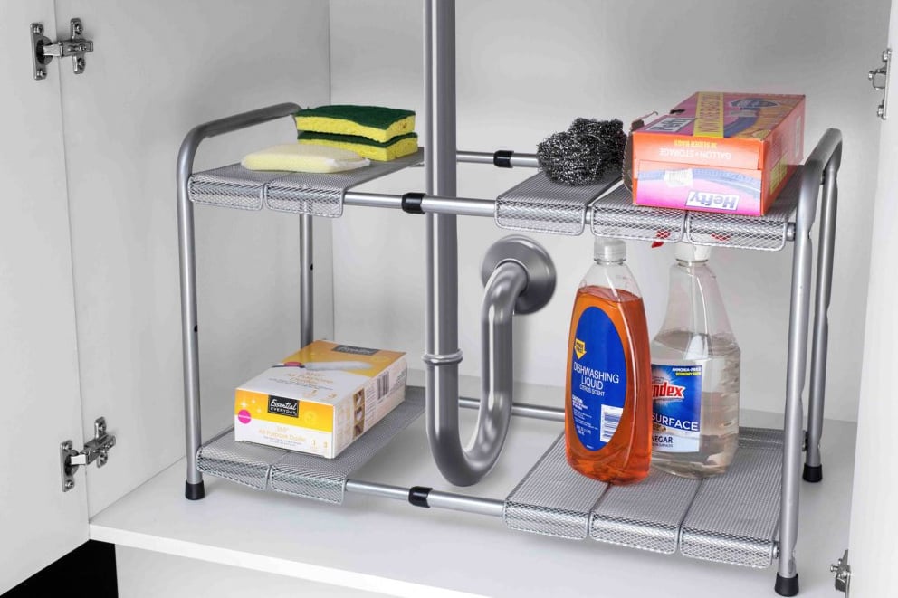 Home Basics 2 Tier Cabinet Organizer Best Under Sink Storage Products Popsugar Home Photo 5