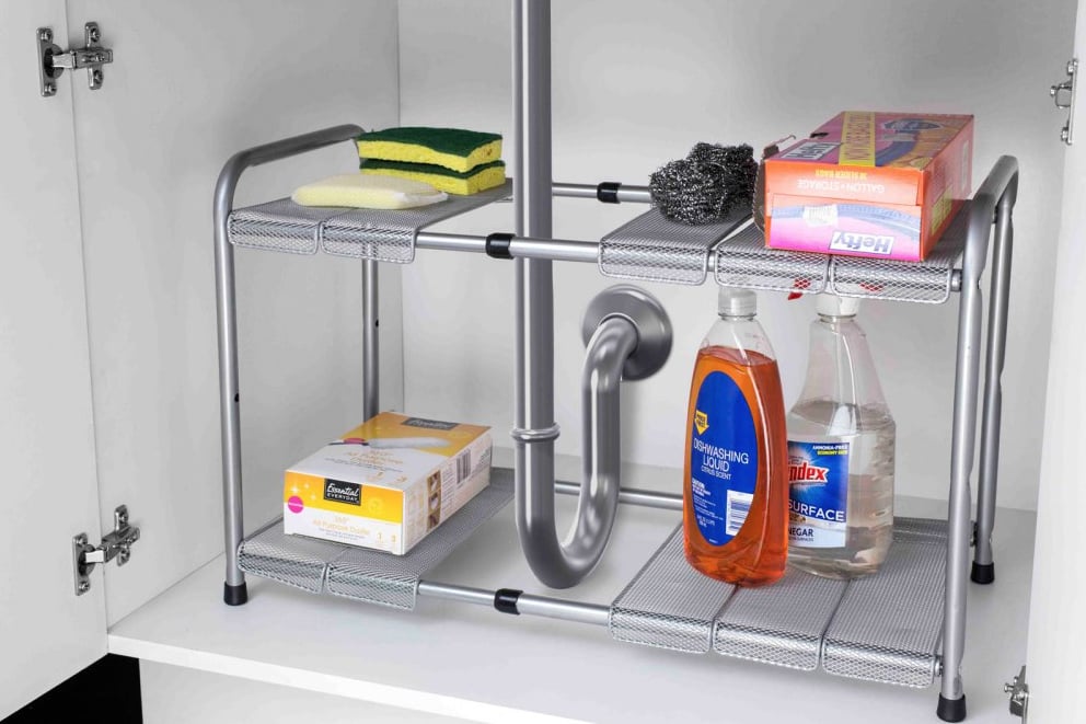 A Steel Shelf: Home Basics 2-Tier Cabinet Organizer