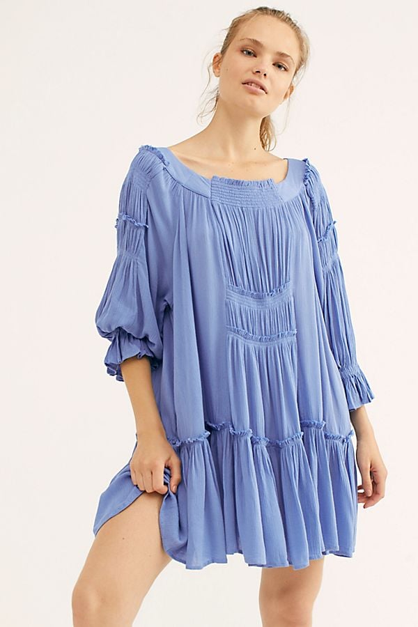 Free People Sea Ya There Mini Dress Sophie Turner's Blue Baby Doll