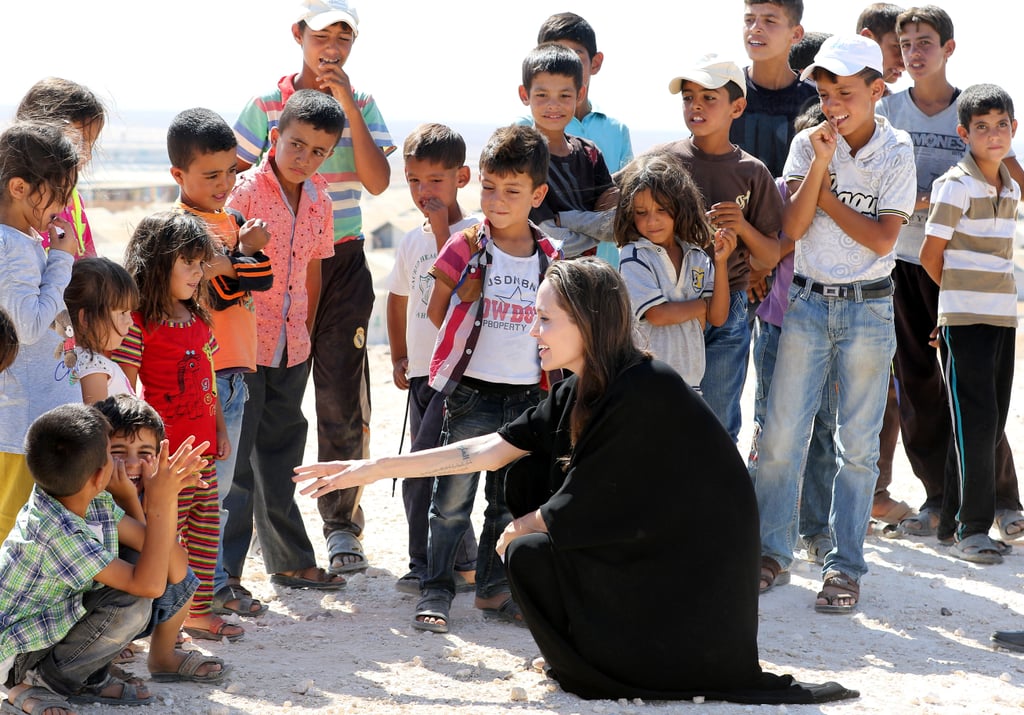 Angelina Jolie Visits a Refugee Camp in Jordan 2016