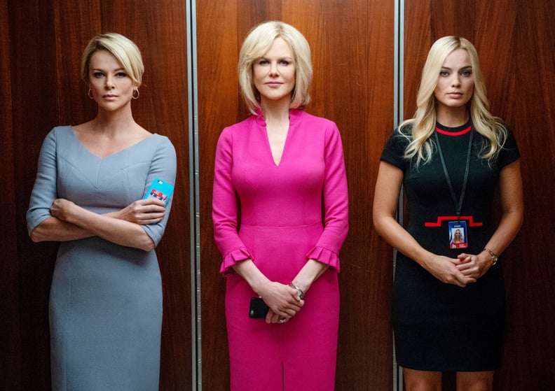 BOMBSHELL, from left: Charlize Theron as Megyn Kelly, Nicole Kidman as Gretchen Carlson, Margot Robbie as Kayla Pospisil, 2019. ph: Hilary Bronwyn Gayle /  Lionsgate / courtesy Everett Collection