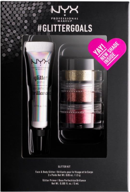 NYX #GlitterGoals Kit in Gold, Copper, Ruby