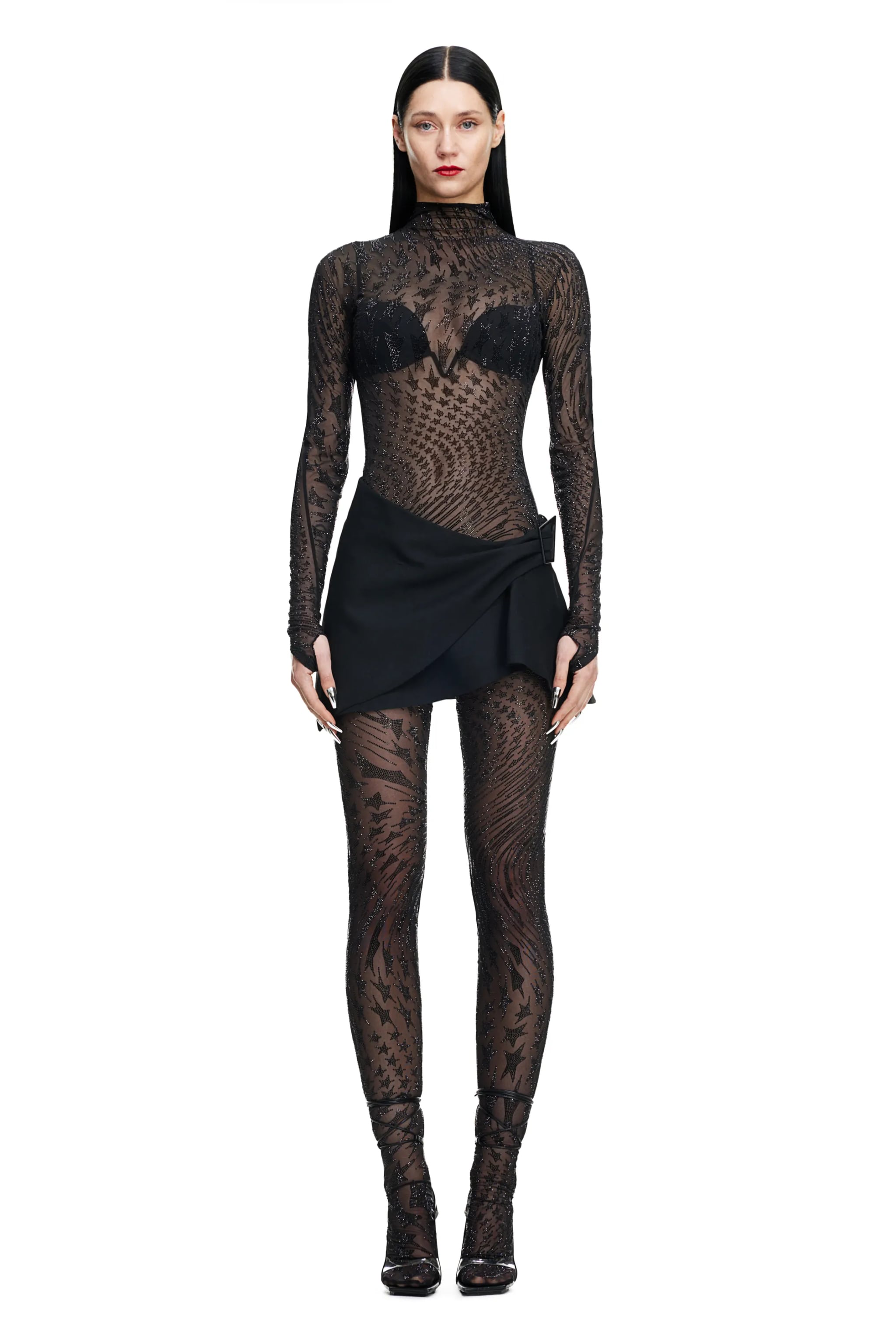Sparkly Mesh Tights, 18 Styles Our Editors Are Coveting From the H&M x  Mugler Capsule Collection