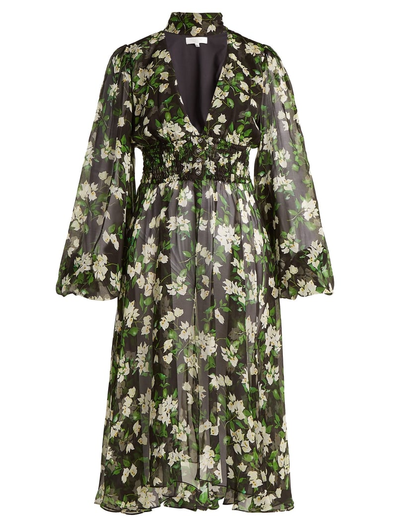 Caroline Constas Syris Floral-Print Silk Chiffon Dress