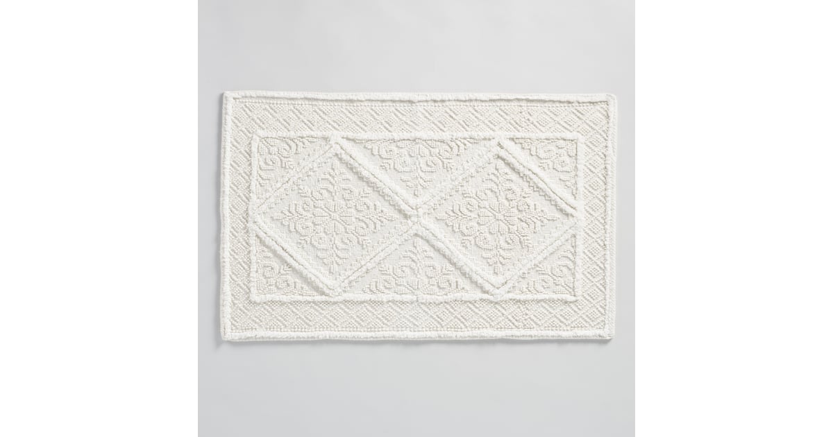Ivory Diamond Bath Mat (17) World Market September 2016 New Releases