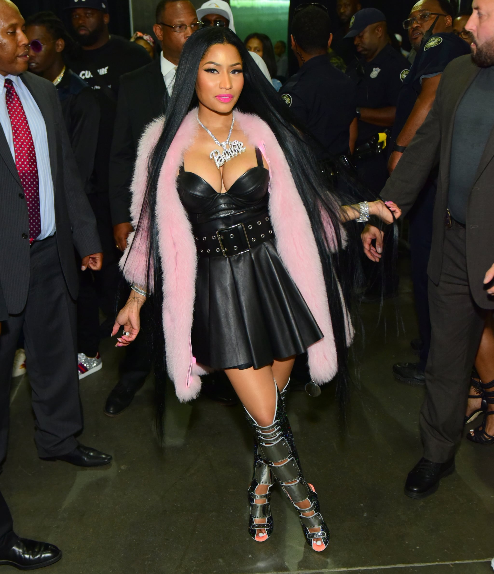 nicki minaj leather pants
