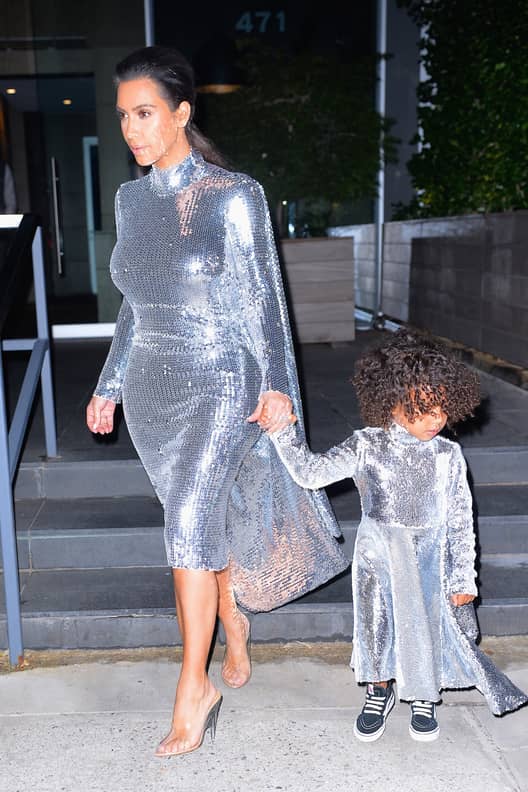 Kim Kardashian and North West in Matching Vetements Dresses POPSUGAR Fashion