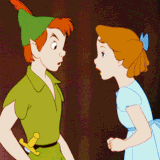 Peter Pan And Wendy Kiss Gif
