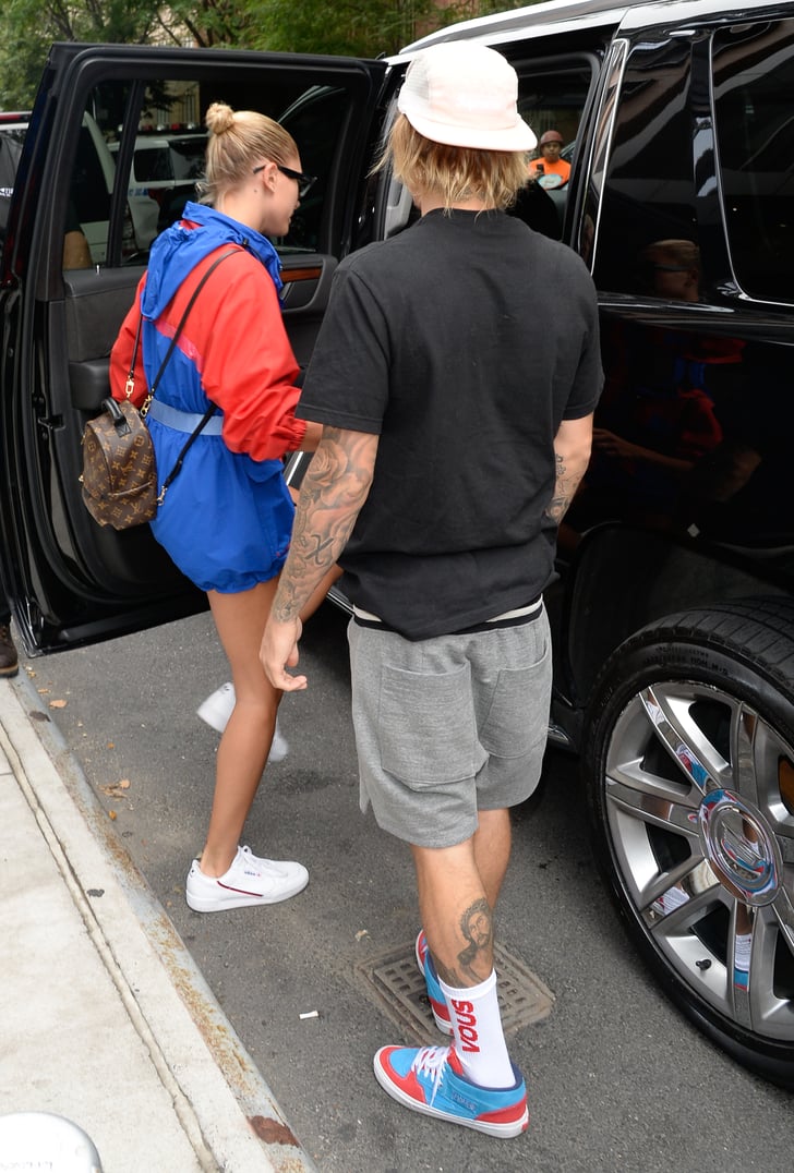 Hailey Baldwin's Colourblock Heron Preston Jacket | POPSUGAR Fashion UK