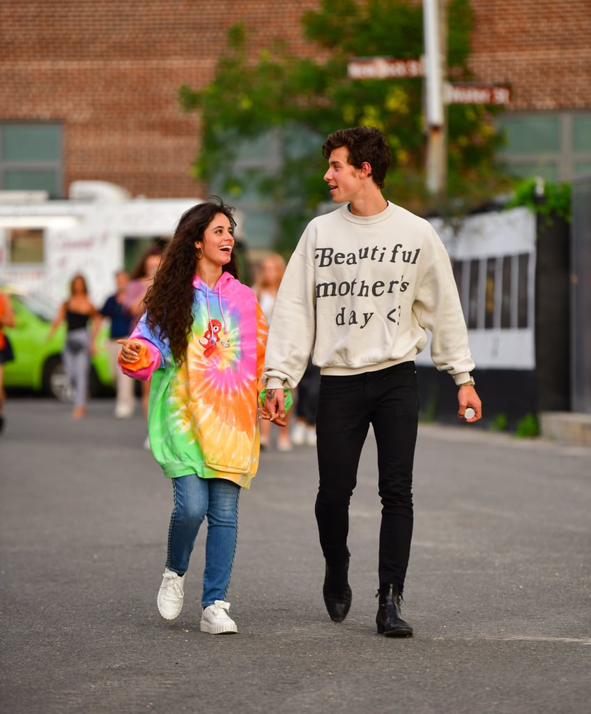 Camila Cabello Wearing a Tie-Dye Hoodie With Shawn Mendes in Brooklyn