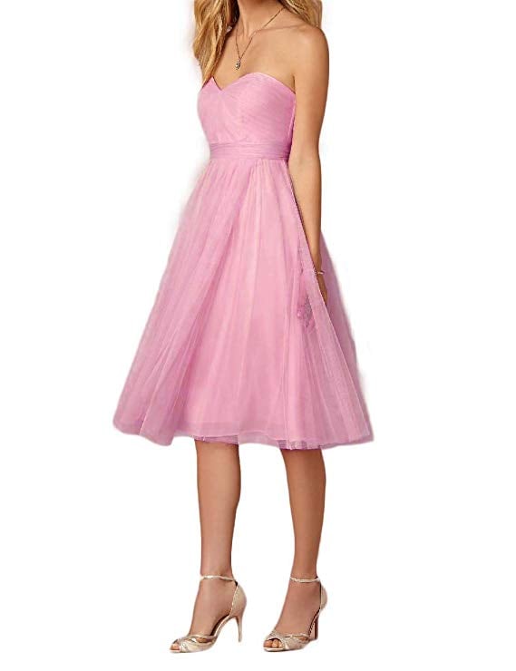 OYISHA Tulle Sweetheart Short Bridesmaid Dress