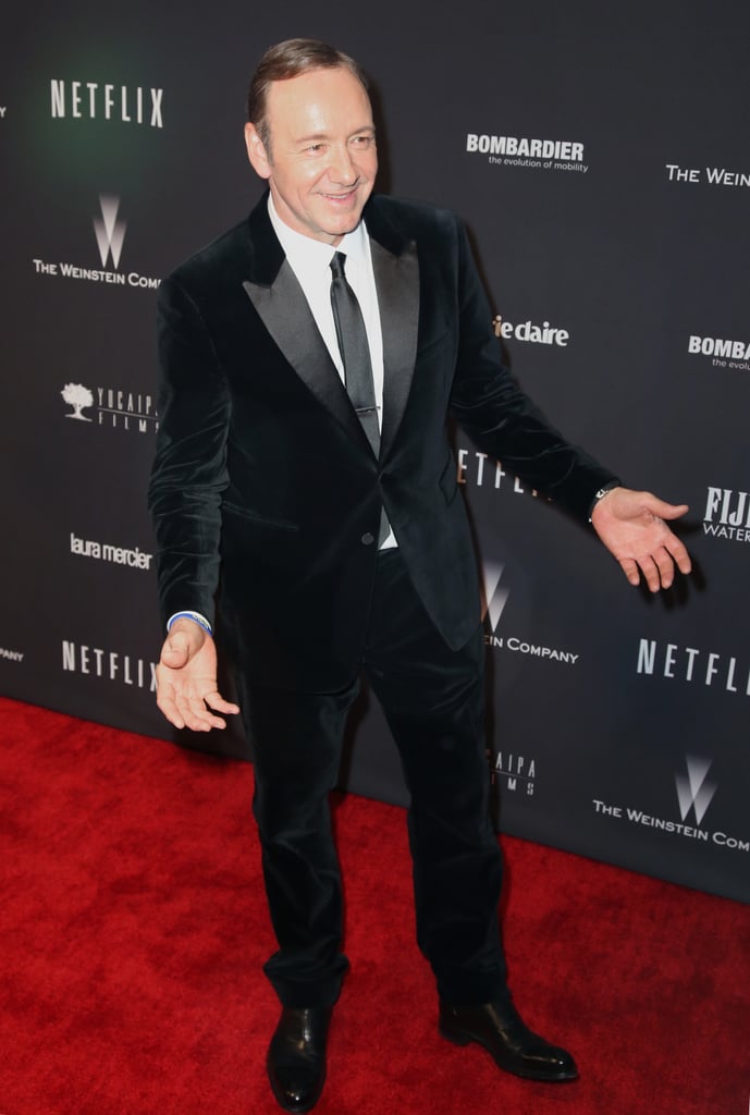 House of Cards's Kevin Spacey got animated on the carpet.