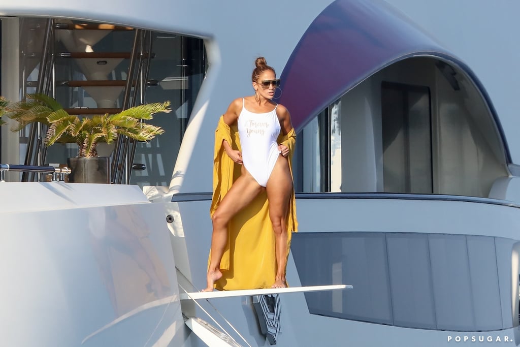 Jennifer Lopez Wears "Forever Young" Swimsuit in St.-Tropez