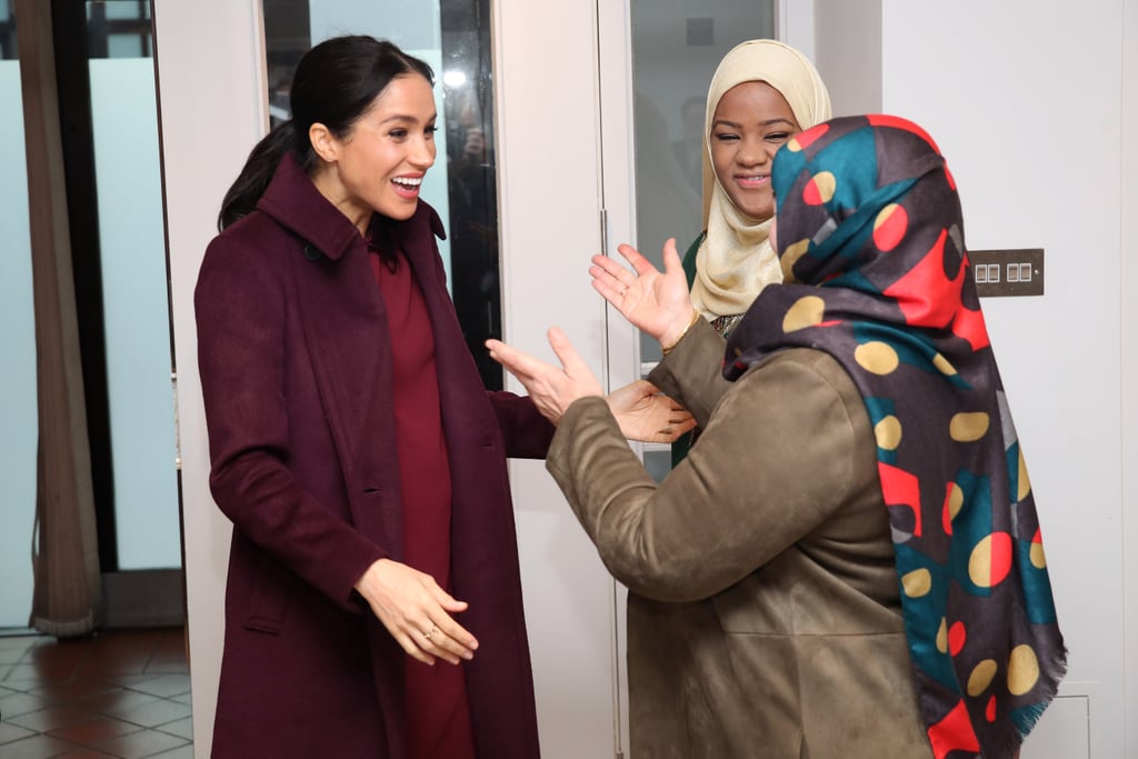 Meghan Markle's Burgundy Dress November 2018