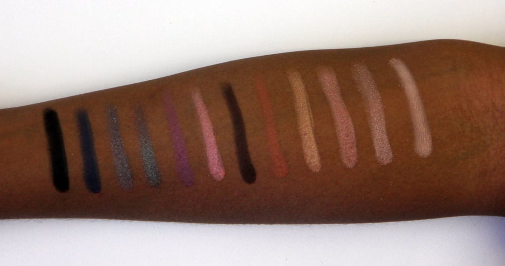 Urban Decay Nocturnal Shadow Box Palette Swatched on Deep Skin