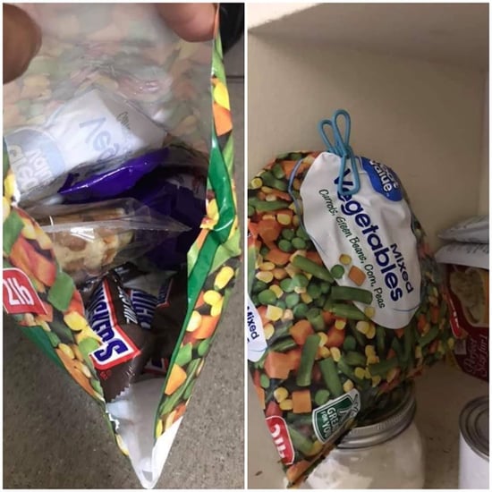 Mom Hides Halloween Candy Inside of Frozen Vegetable Bag