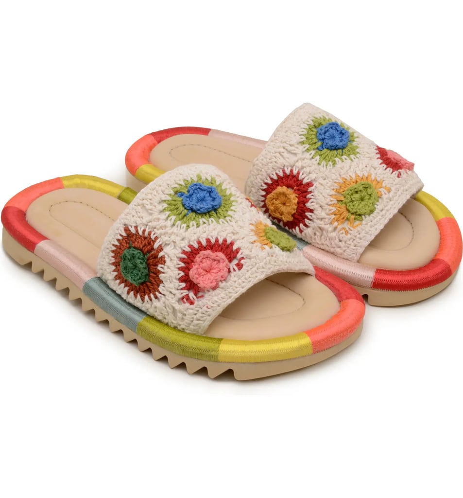 Crochet Slides: Farm Rio Sunset Crochet Slide Sandal