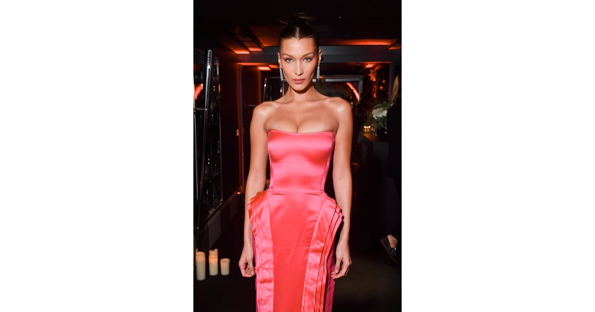 Bella Hadids Pink Gown In Paris 2018 Popsugar Fashion Uk Photo 14 0017