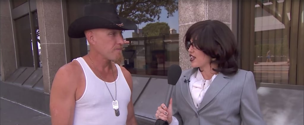 Miley Cyrus Undercover as Australian Reporter Jimmy Kimmel