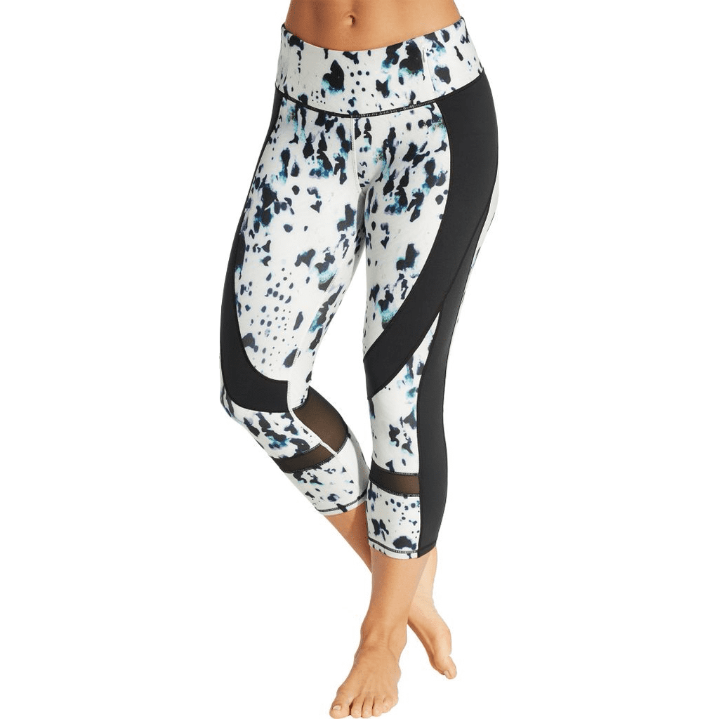CALIA Women's Essential Printed Spliced Capris
