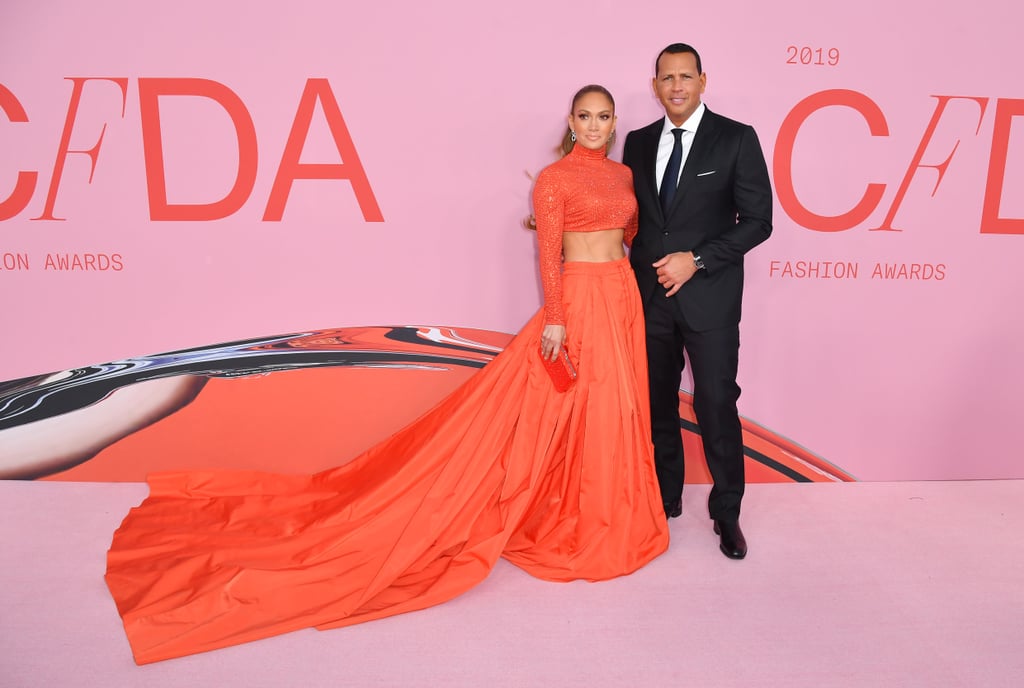 Jennifer Lopez and Alex Rodriguez at 2019 CFDA Awards
