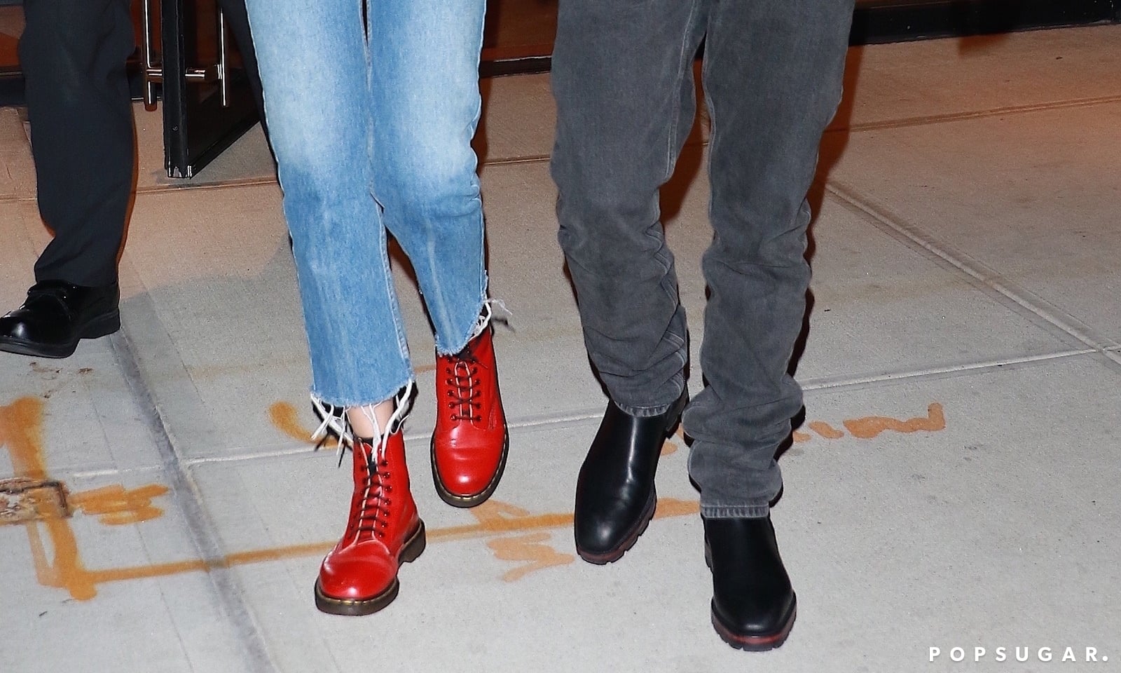 Gigi Hadid'S Red Dr. Martens Boots | Popsugar Fashion