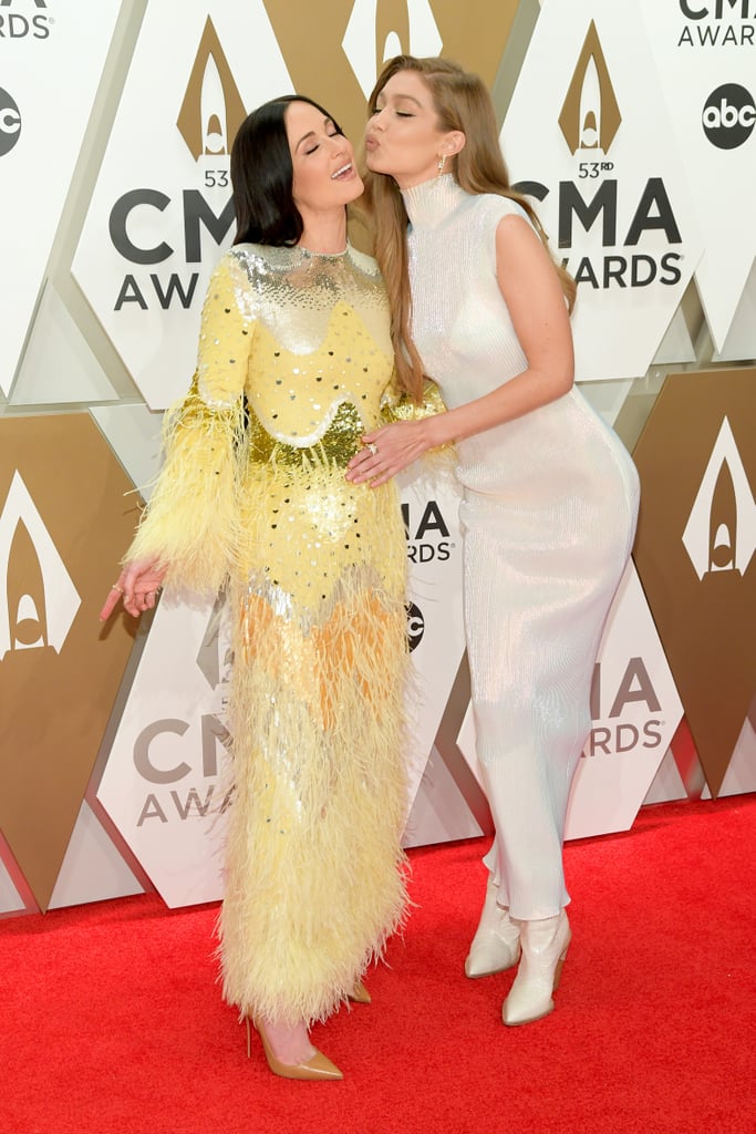 Kacey Musgraves and Gigi Hadid at the 2019 CMA Awards