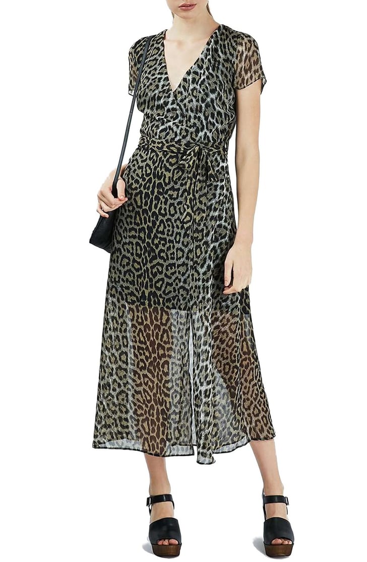 Topshop Leopard Print Wrap Dress ($110) | Leopard Clothing For Fall ...
