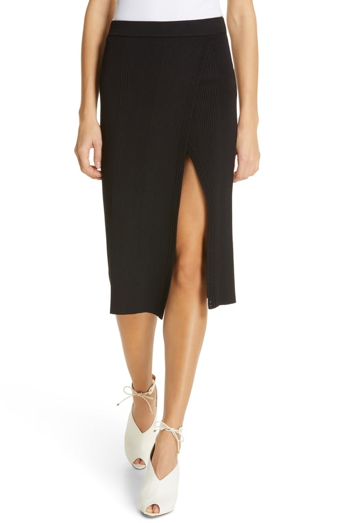 Jonathan Simkhai Eyelet Rib Knit Wrap Skirt