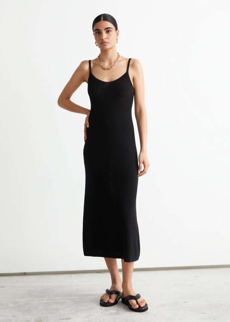 & Other Stories Strappy Midi Knit Dress