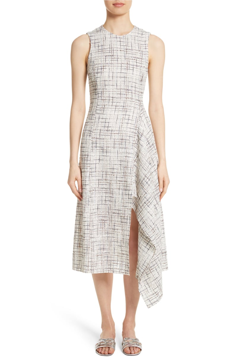 Rosetta Getty Draped Tweed Dress