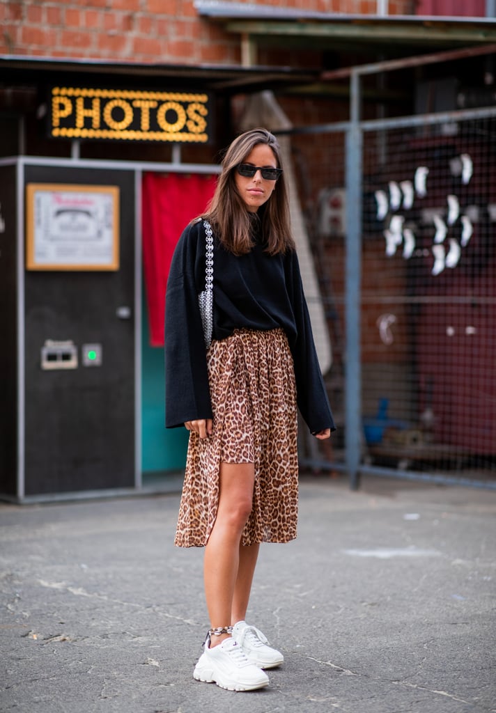 A Leopard-Print Midi Skirt