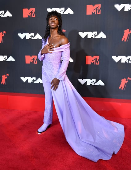 See Lil Nas X's Lilac Atelier Versace Pantsuit at the VMAs | POPSUGAR  Fashion