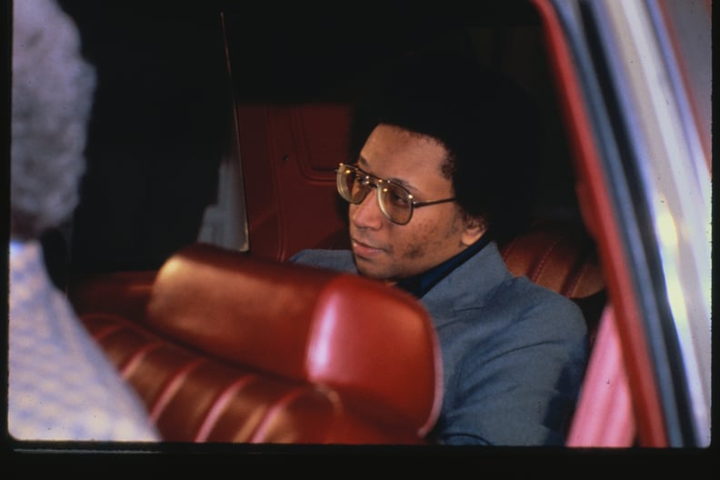 Accused in Atlanta child murders, Wayne Williams sits in back of car on his way to his court trial in 1982.