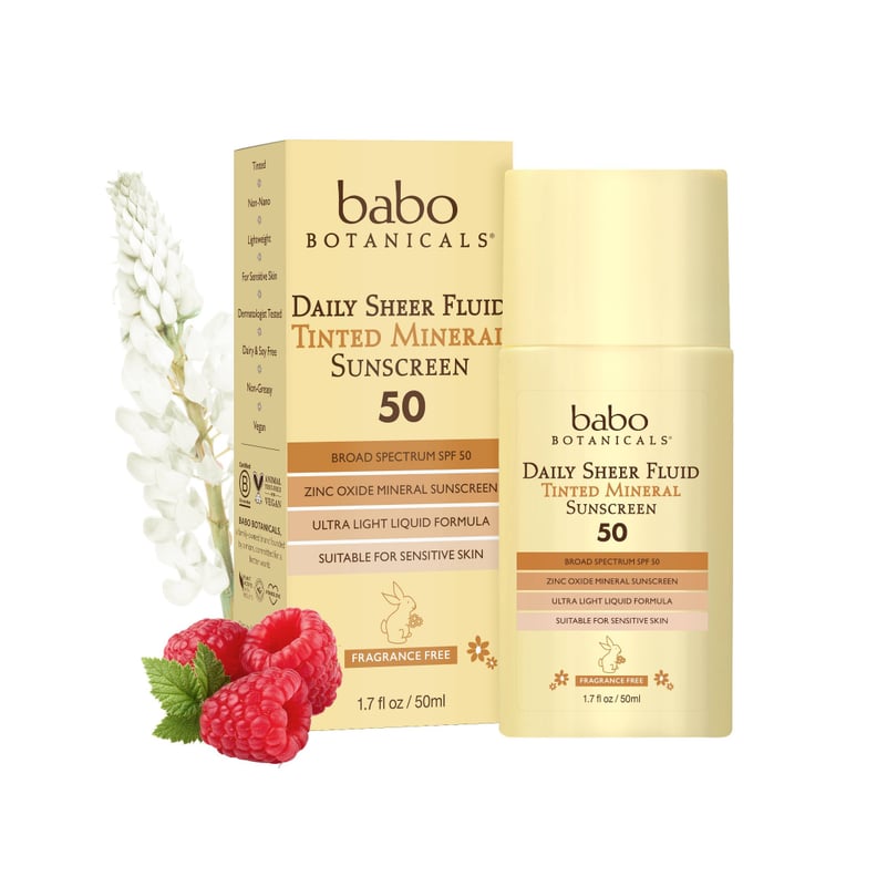 For Sensitive Skin: Babo Botanicals Daily Sheer Tinted Extra Sensitive Sunscreen Fluid SPF 50